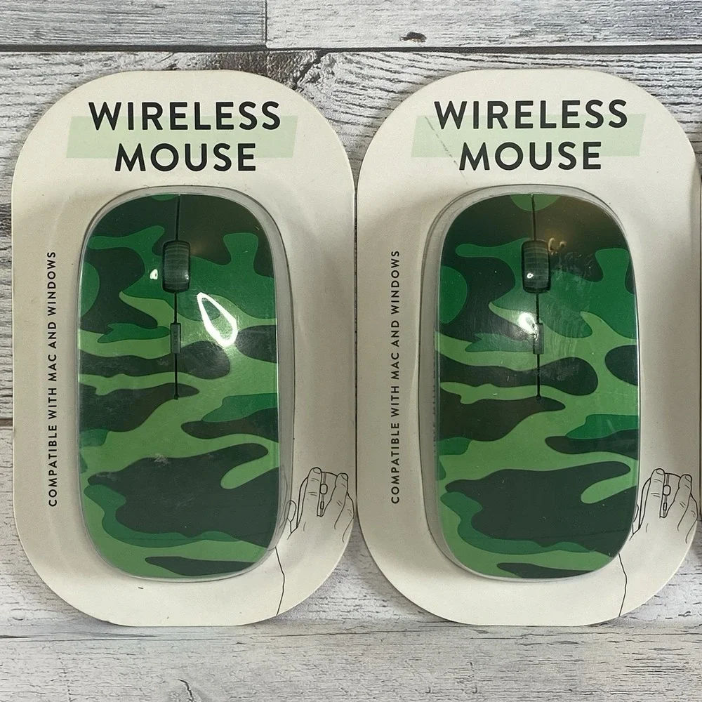 Vivitar Wireless Mouse Green Camo Compatible Mac Windows Travel Sealed Lot Of 4